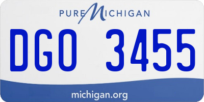 MI license plate DGO3455