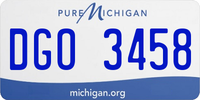 MI license plate DGO3458
