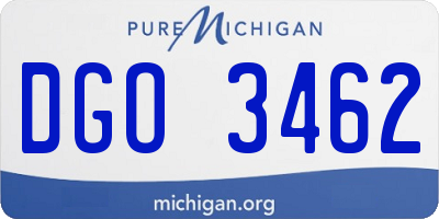 MI license plate DGO3462
