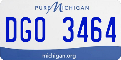 MI license plate DGO3464
