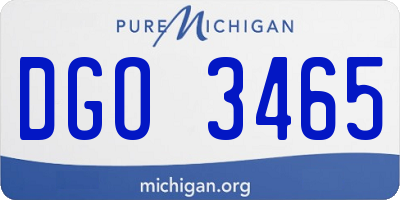 MI license plate DGO3465