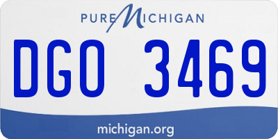 MI license plate DGO3469