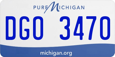MI license plate DGO3470