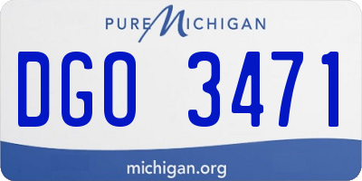 MI license plate DGO3471