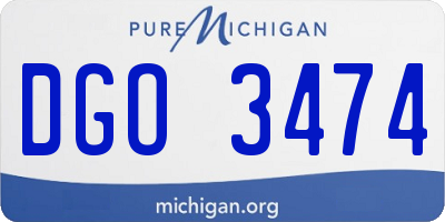MI license plate DGO3474
