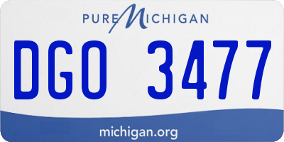 MI license plate DGO3477