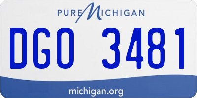 MI license plate DGO3481