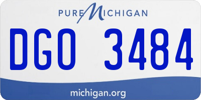MI license plate DGO3484