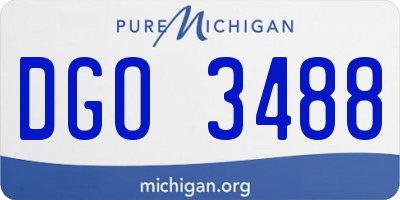 MI license plate DGO3488