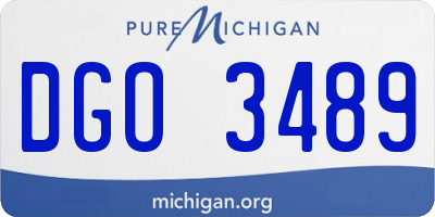 MI license plate DGO3489