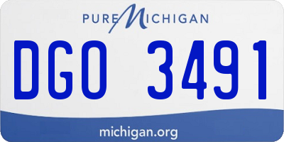 MI license plate DGO3491