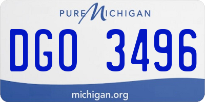 MI license plate DGO3496