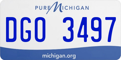 MI license plate DGO3497