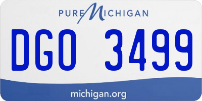 MI license plate DGO3499