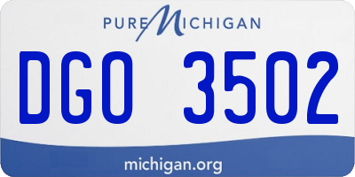 MI license plate DGO3502