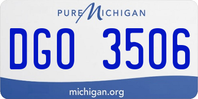 MI license plate DGO3506
