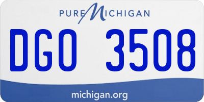 MI license plate DGO3508