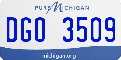 MI license plate DGO3509