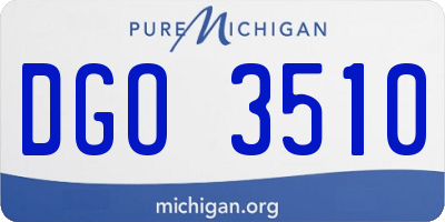 MI license plate DGO3510