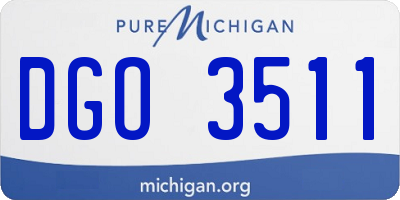 MI license plate DGO3511