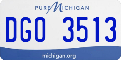 MI license plate DGO3513