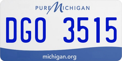 MI license plate DGO3515