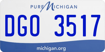 MI license plate DGO3517