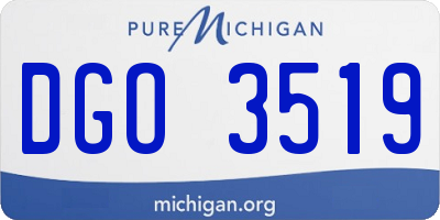 MI license plate DGO3519