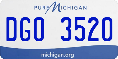 MI license plate DGO3520