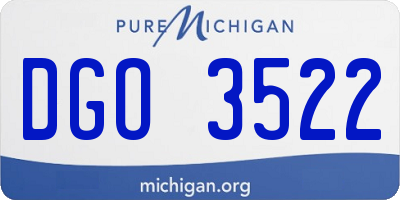 MI license plate DGO3522