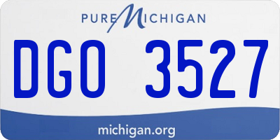 MI license plate DGO3527