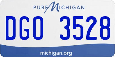 MI license plate DGO3528