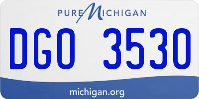 MI license plate DGO3530