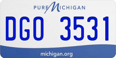 MI license plate DGO3531