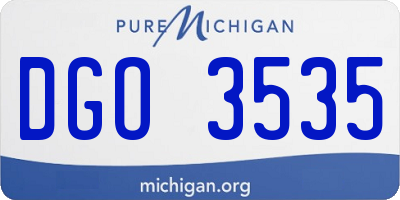 MI license plate DGO3535