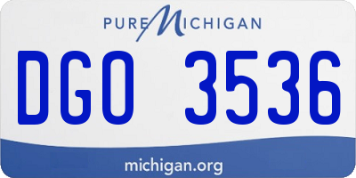 MI license plate DGO3536