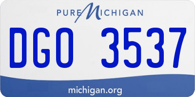 MI license plate DGO3537