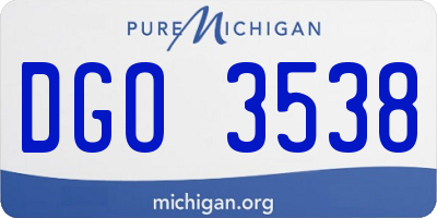 MI license plate DGO3538
