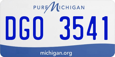 MI license plate DGO3541