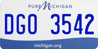MI license plate DGO3542