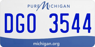 MI license plate DGO3544