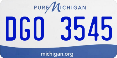 MI license plate DGO3545