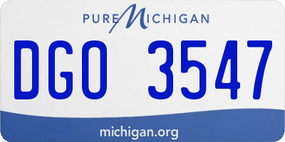 MI license plate DGO3547