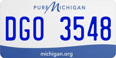 MI license plate DGO3548