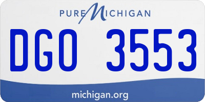 MI license plate DGO3553