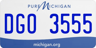 MI license plate DGO3555