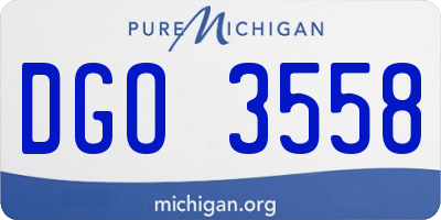 MI license plate DGO3558