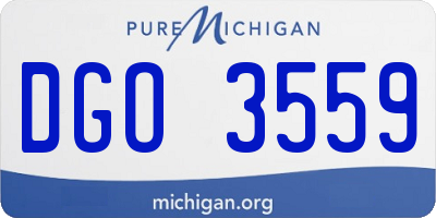 MI license plate DGO3559
