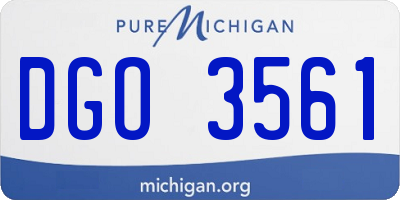 MI license plate DGO3561
