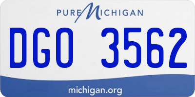 MI license plate DGO3562